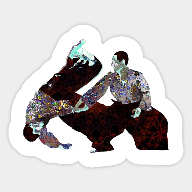 Aikido Red Throw Sticker by crunchysqueak